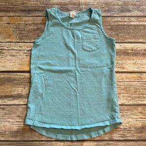J. Crew Crewcuts Light Blue Pocket Tank Top- Size 6/7